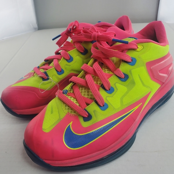 Nike Other - Nike Max Lebron XI Low GS Volt Photo Blue Pink Sho